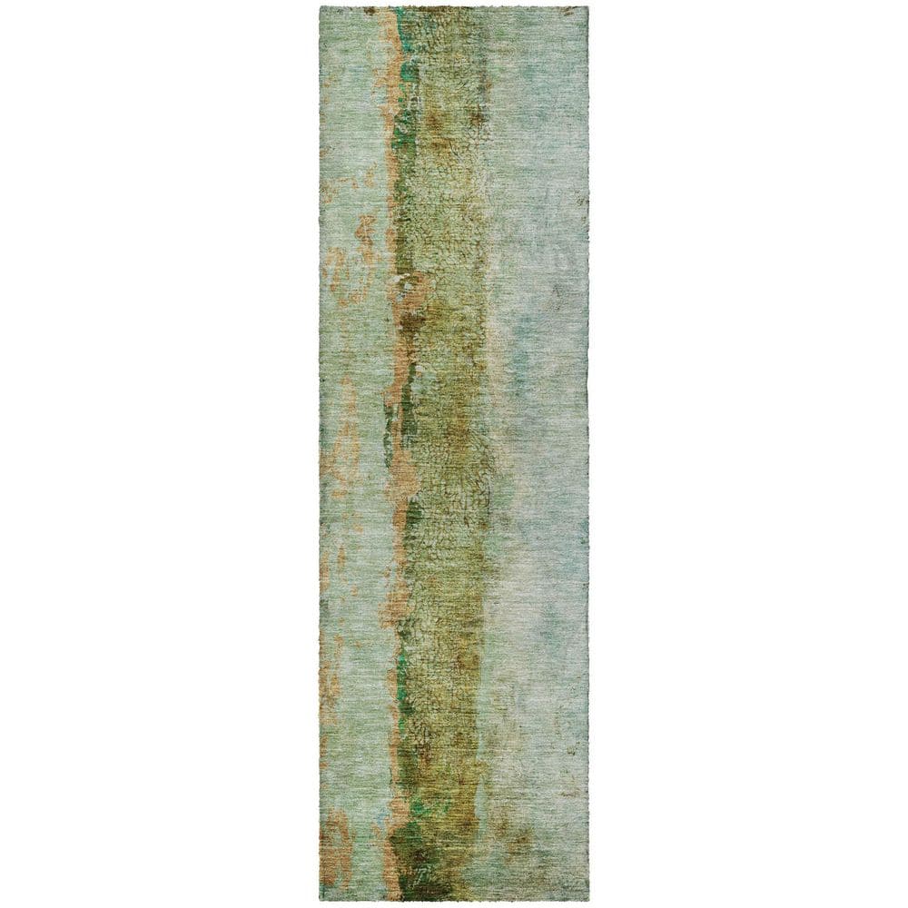 Dream Shag Premium Machine Washable Abstract ADS605 Green 2 ft. x 7 ft. Runner Rug price history on PriceWatchPro