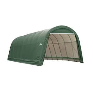 ShelterCoat 15 ft. x 28 ft. Wind and Snow Rated Garage Round Green STD