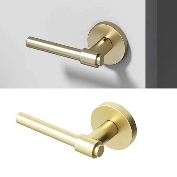 Okun Valli Metal Brushed Champagne Gold Dummy Door Handle with