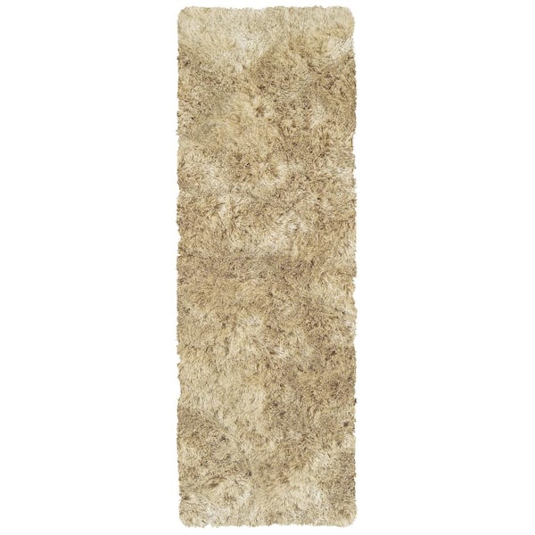 Taupe 2 ft. x 6 ft. Solid Color Runner Rug