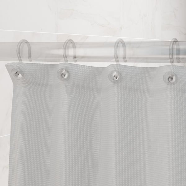 Interdesign Carlton Stall Size Shower Curtain In White 22880 The Home Depot Interdesign Carlton Stall Size Shower, Shower Curtains For Shower Stalls