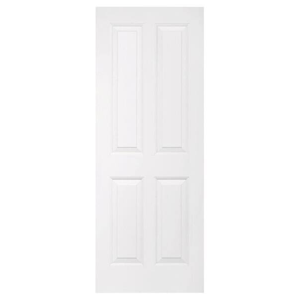 Steves & Sons Ultra 4-Panel Primed White Interior Door Slab-DISCONTINUED