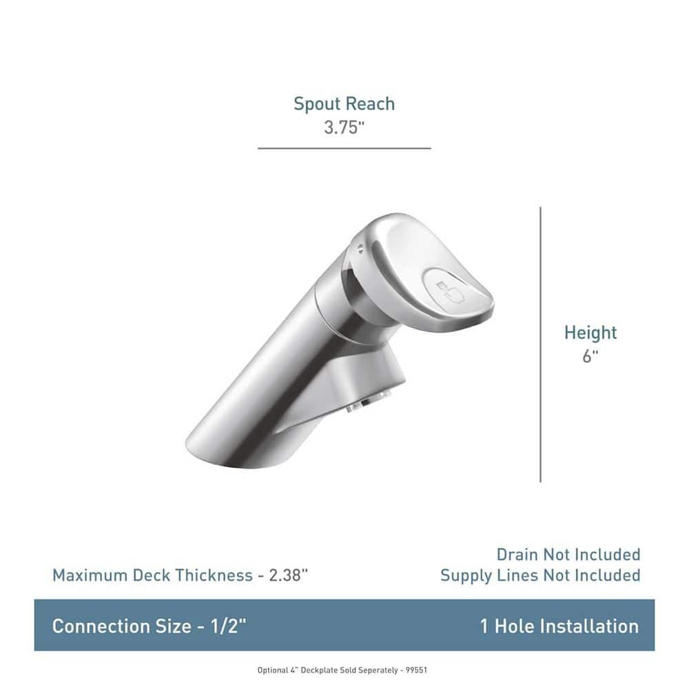 Chrome Commercial Single Handle Bathroom Faucet