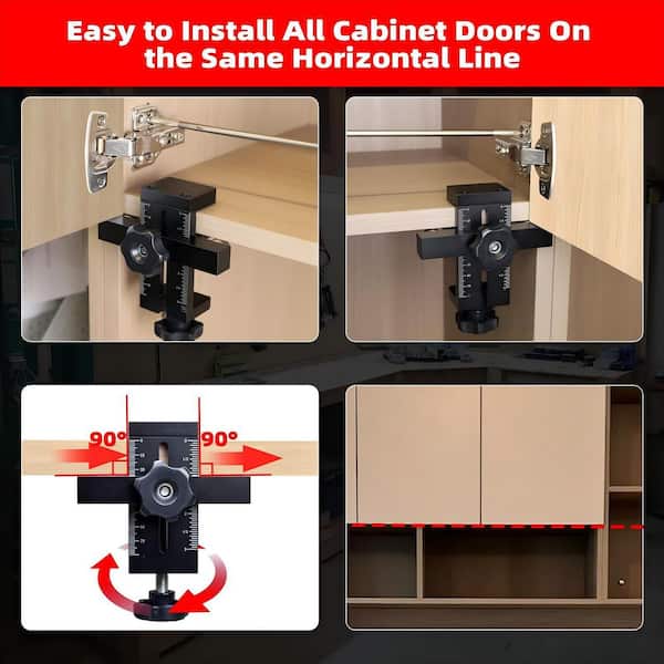 Wudkey Cabinet Door Mounting Jig with Quick Edge Positioner