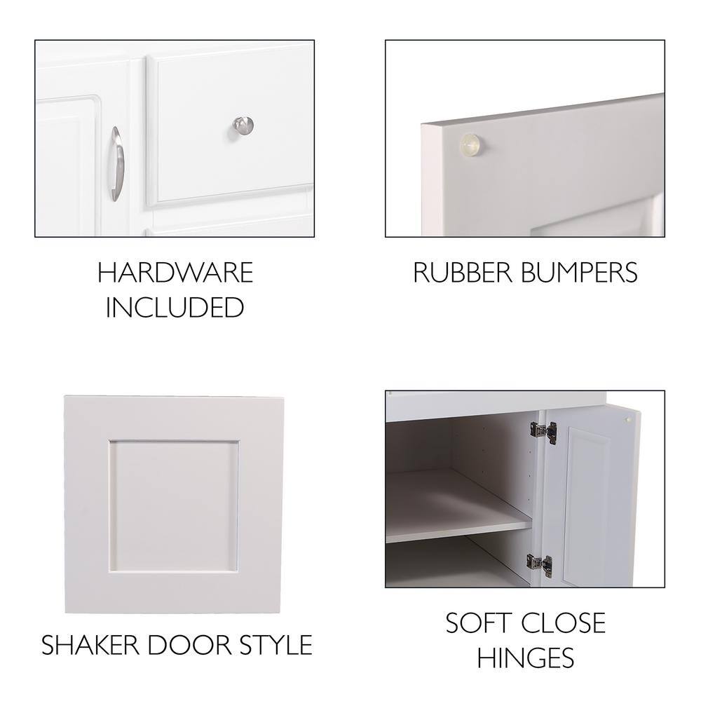 White Cultured Marble Single Vanity Top with Backsplash