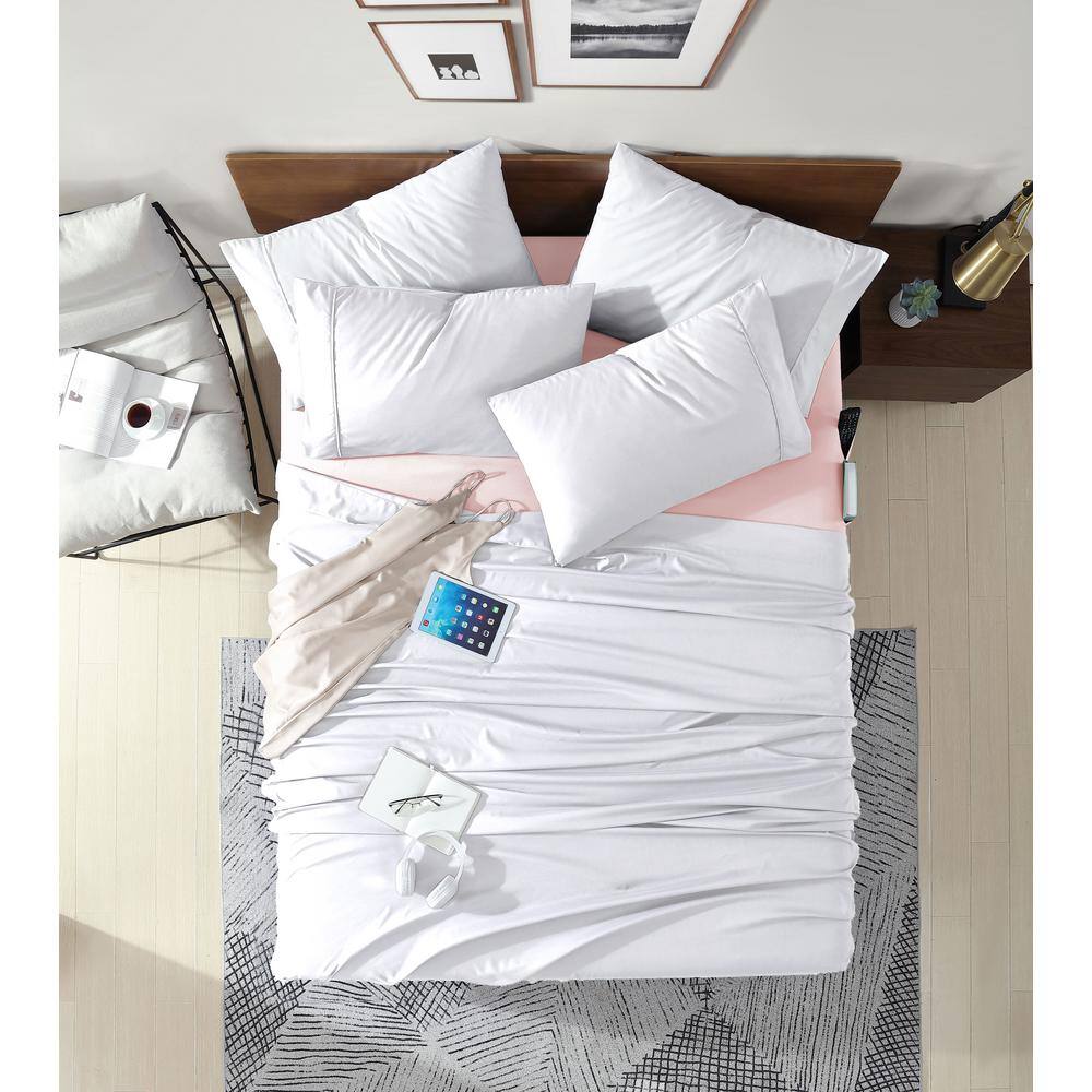 Blush Full Deep Pocket Microfiber Fitted Sheet with Storage