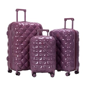 3-Piece Wistful Mauve (Purple) Expandable ABS/PC Hardside Luggage Set with 360° Spinner Wheels