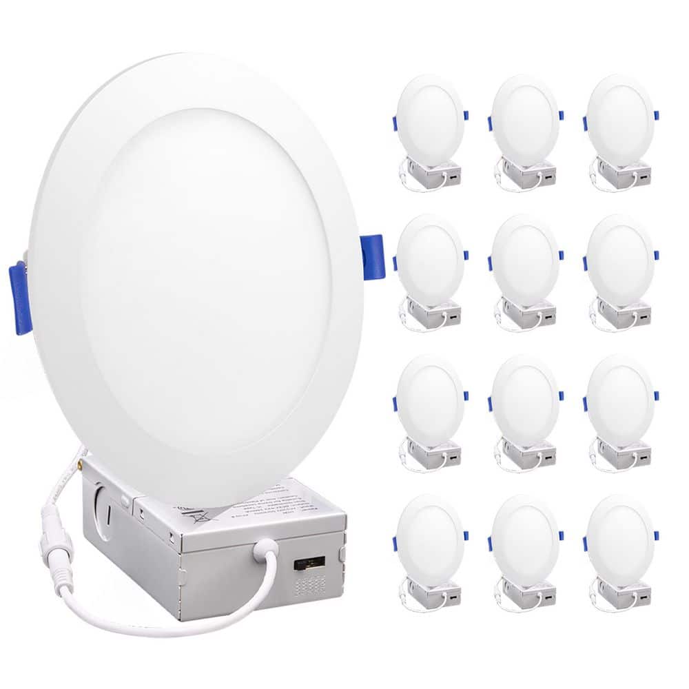 6 in. Slim Round Selectable IC Rated Canless Recessed Integrated LED Kit 2700K to 5000K (12-Pack) price history on PriceWatchPro