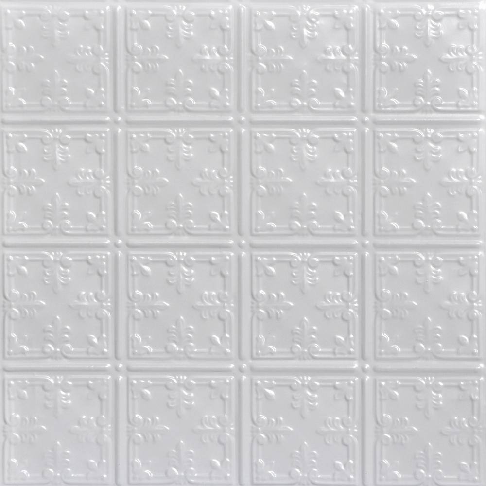 Florentine White 2 ft. x 2 ft. Decorative Lay-in Tin Ceiling Tile (24 sq. ft./case) price history on PriceWatchPro