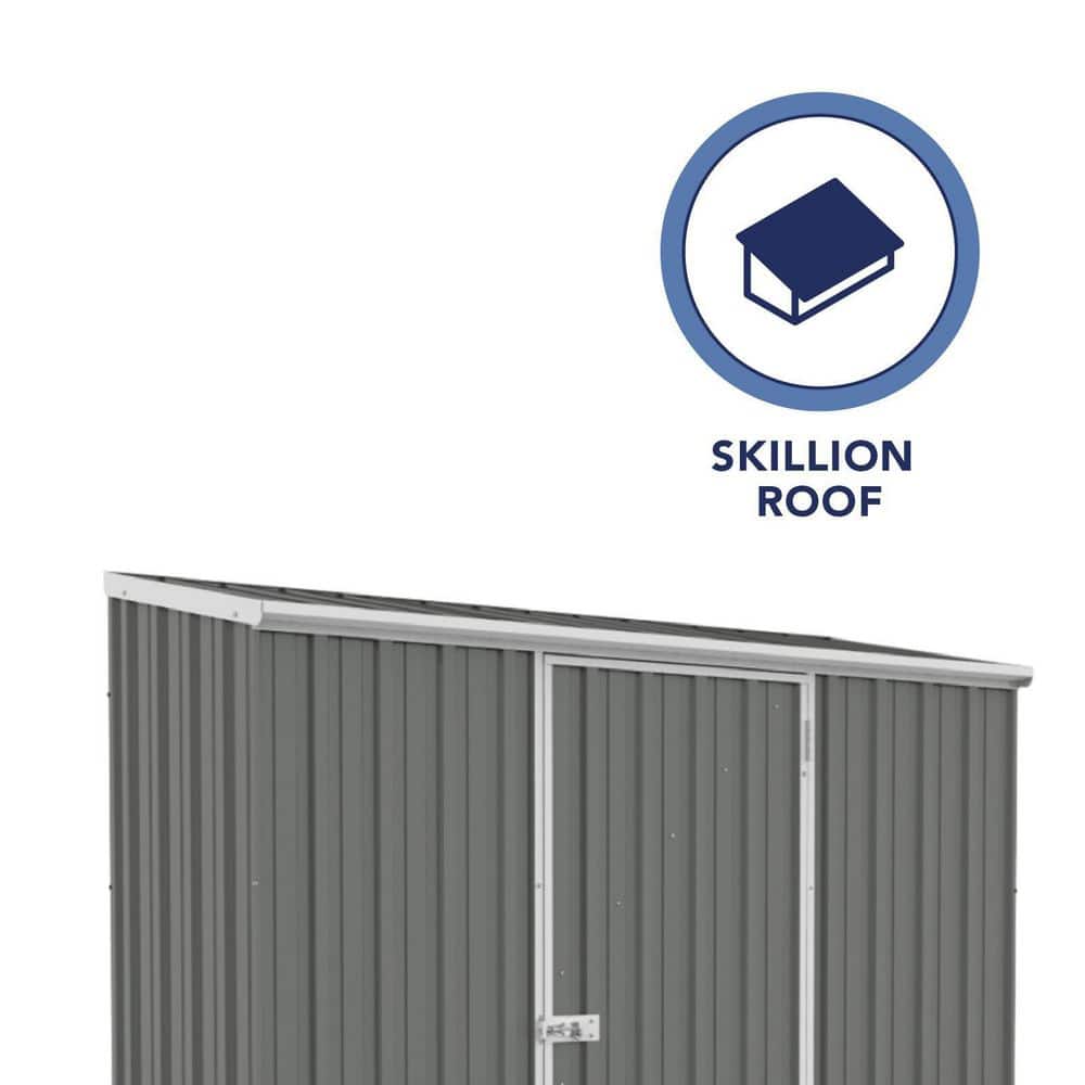 Absco 7x3 Gray Galvanized Steel Storage Shed Kit