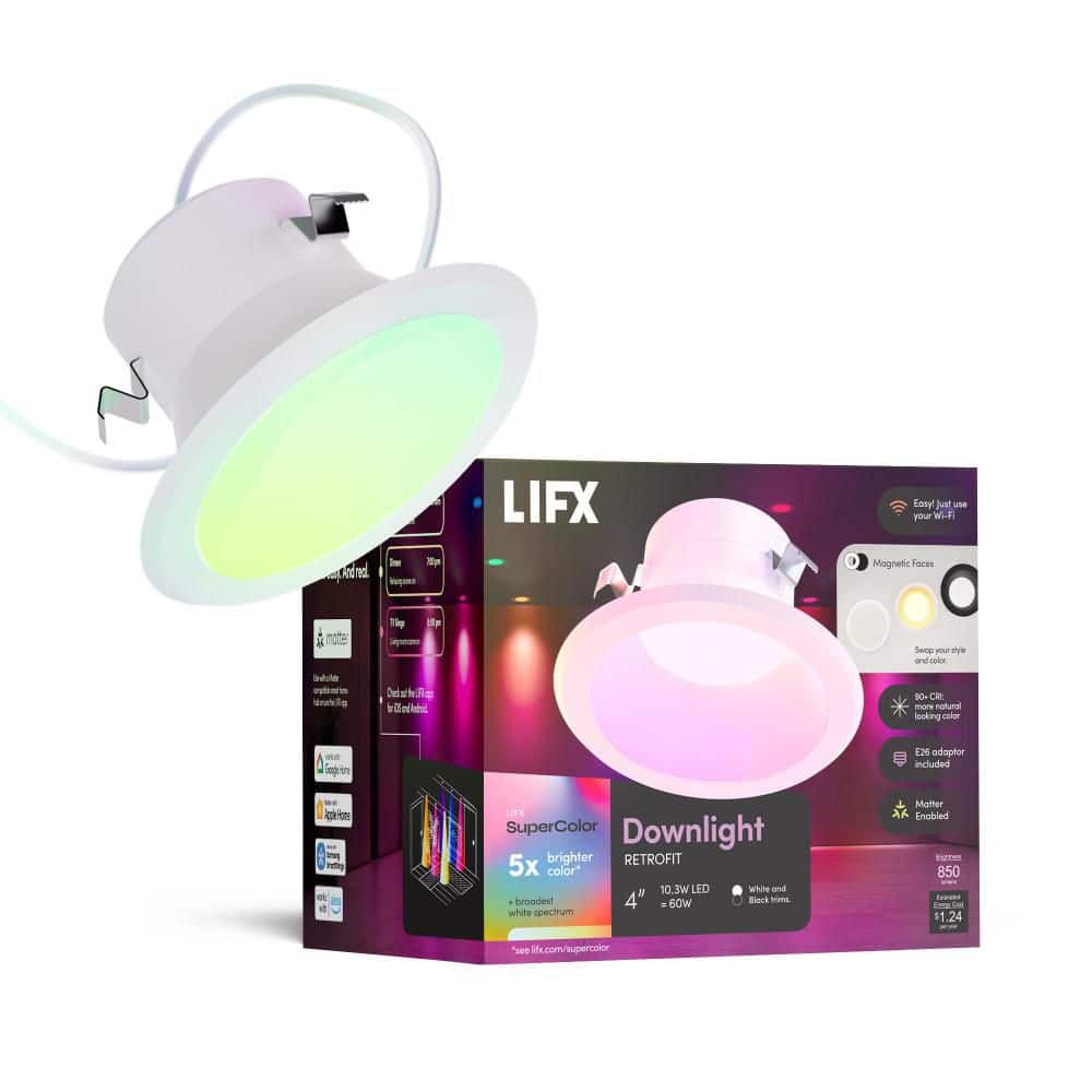 4 in. SuperColor Adjustable Smart Retrofit Deep Baffle Recessed Light Trim Kit Downlight price history on PriceWatchPro