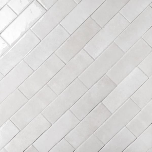 Cloe Subway Glossy Grey 2.5 in. x 8 in. Handmade-Look Ceramic Wall Tile (10.64 sq. ft./Case)