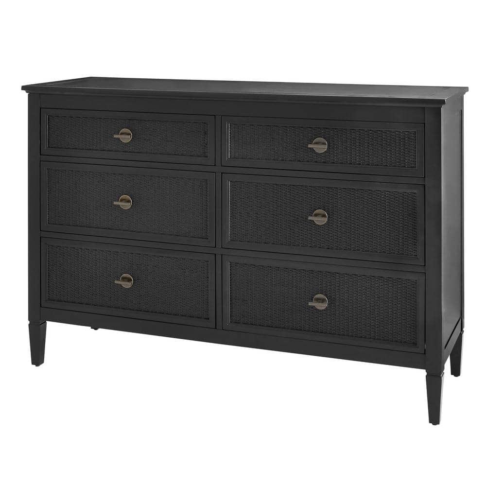 Marsden Patina Wood Finish 6-Drawer Cane Dresser (54 in W. X 36 in H.) - thumbnail 7