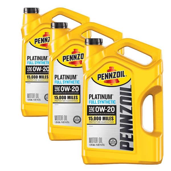 Platinum SAE 0W-20 Full Synthetic Motor Oil 5 qt. (Case of 3)