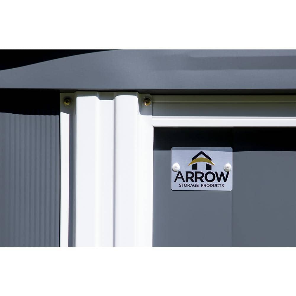 Gray 11 ft x 5 ft Steel Utility Storage Shed