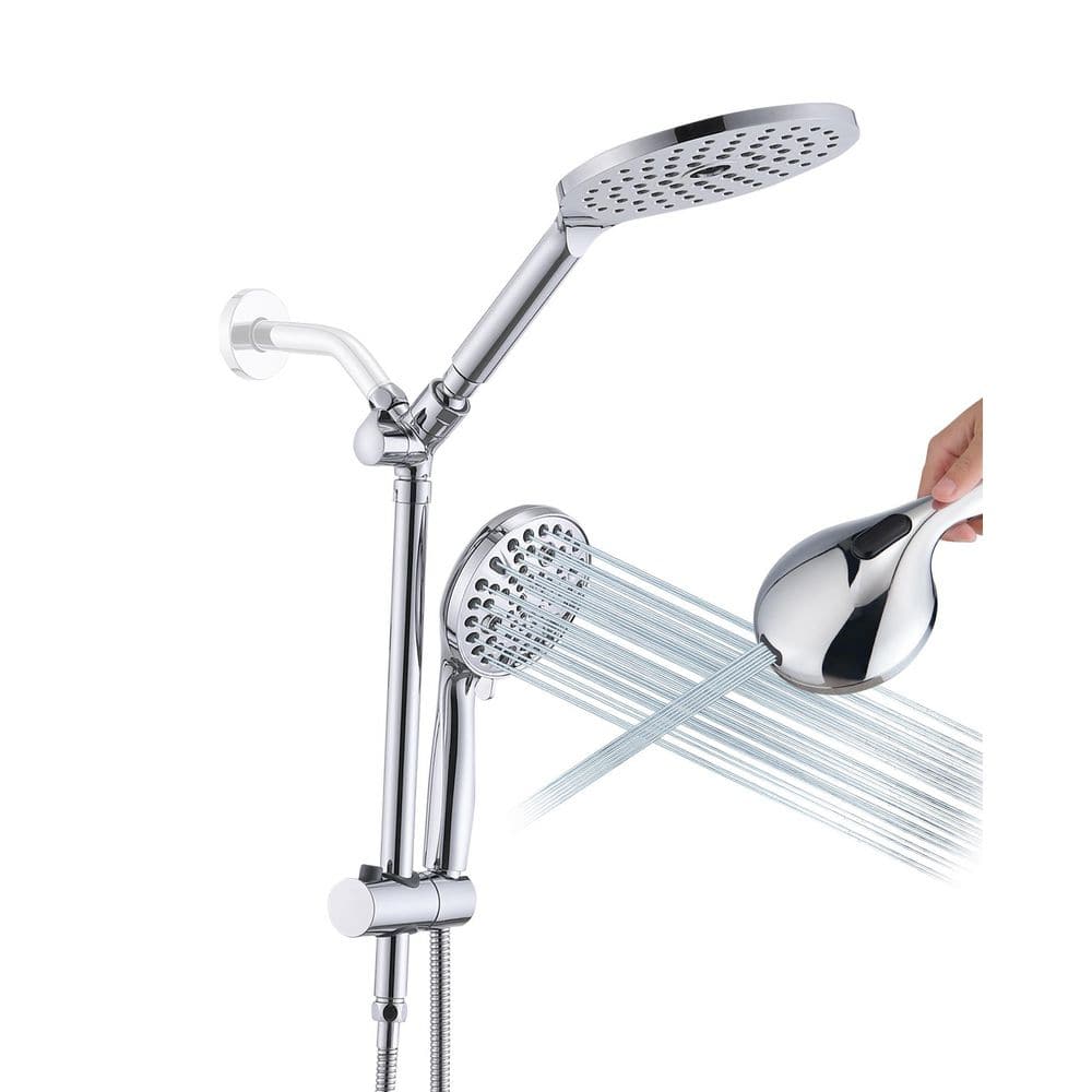 9-spray 7.5 in. Dual Shower Head and Handheld Shower Head in Chrome price history on PriceWatchPro