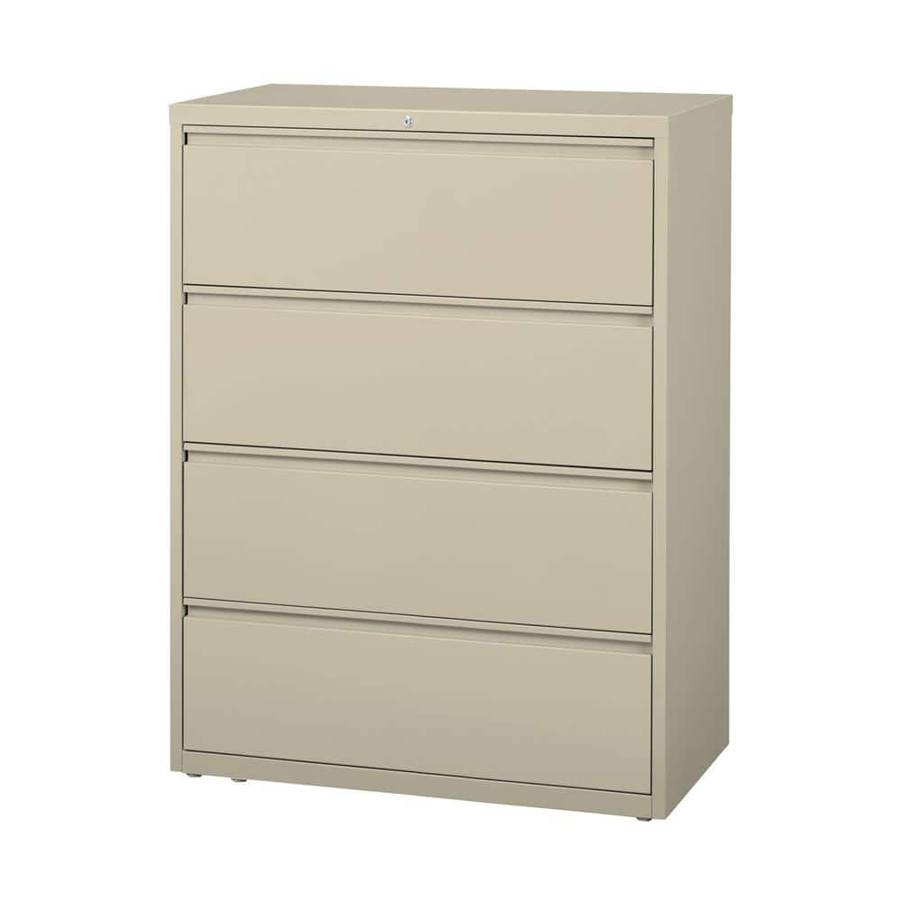 Putty 4-Drawer Lockable Fire Resistant Lateral File Cabinet