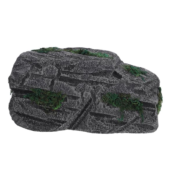 Fake Grey Rocks 11.81 in. Artificial Landscape Rock Lightweight Realistic Gray 1-Piece ...