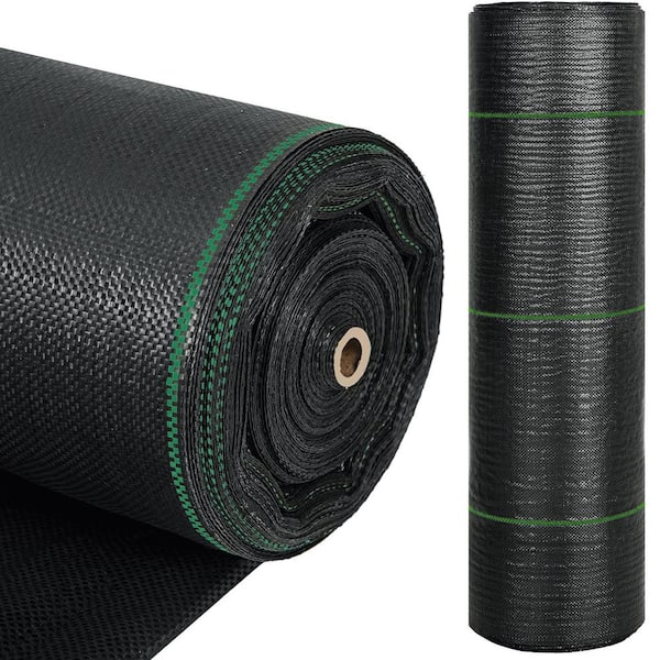 ATENGNES 6.5 ft. x 330 ft. Black Medium Duty WeedBlock Landscape Fabric Pro Commercial Matrix Grid Weed Barrier