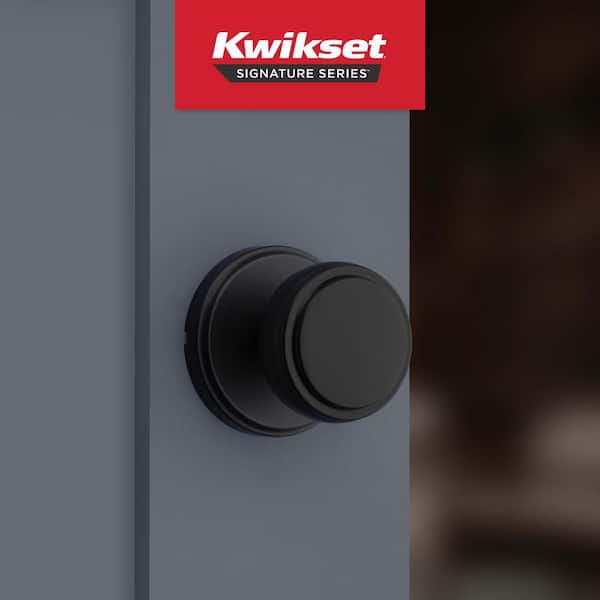 Sora Matte Black Hall/Closet Round Rose Door Knob