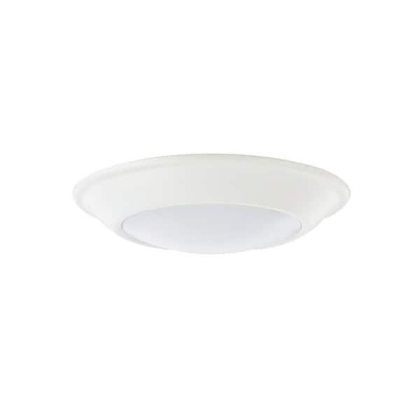 6 in. Matte White Plug and Play Integrated LED Flush Mount with SkyPlug