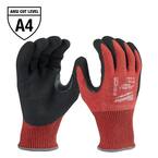 Medium Red Nitrile Level 4 Cut Resistant Dipped Work Gloves