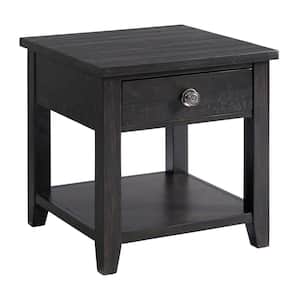 Kahlil 24 in. Presso 1-Drawer Wood End Table
