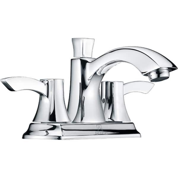 ANZZI Vista Series 4 in. Centerset 2-Handle Mid-Arc Bathroom Faucet in Polished Chrome