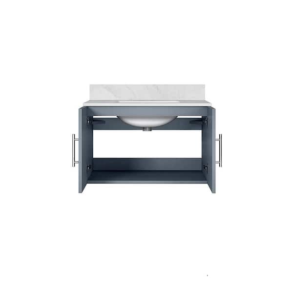 Lexora Geneva 30 in. W x 22 in. D Dark Grey Bath Vanity and Carrara Marble Top
