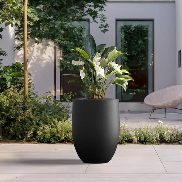 Sapcrete Lightweight 16in. x 22in. Granite Gray Extra Large Tall Round ...