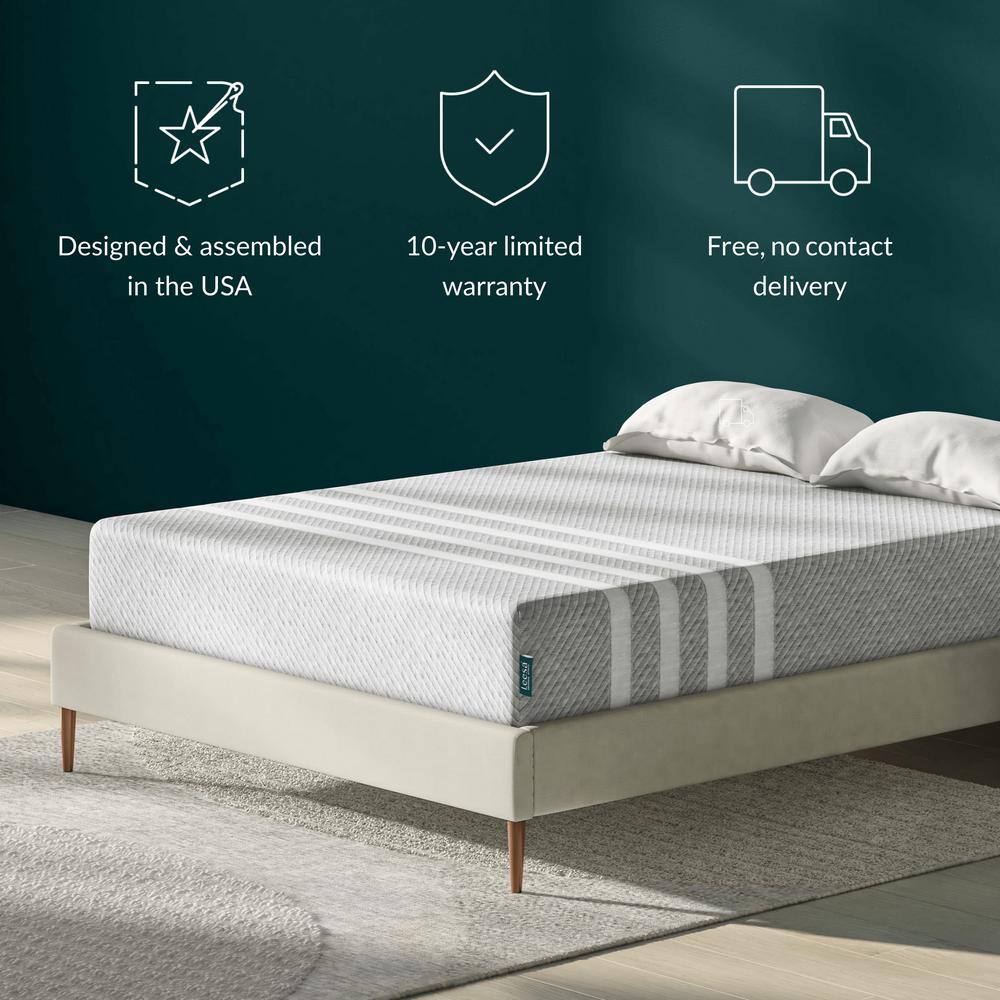 Twin 11'' White Hybrid Foam and Spring Mattress