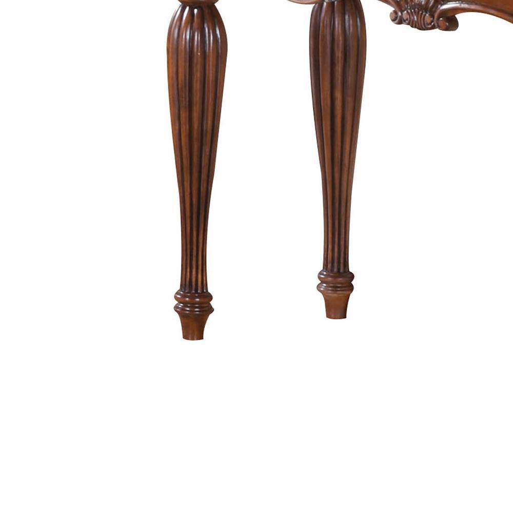 Elegant Carved Cherry Wood Sofa Table - Traditional Elegance