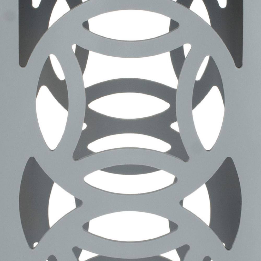 Transitional Hexagonal 23" Gray Wood Side Table