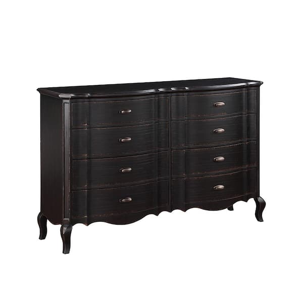 Acme Furniture Chelmsford Black Antique Finish 8-Drawers 19 in. W Dresser