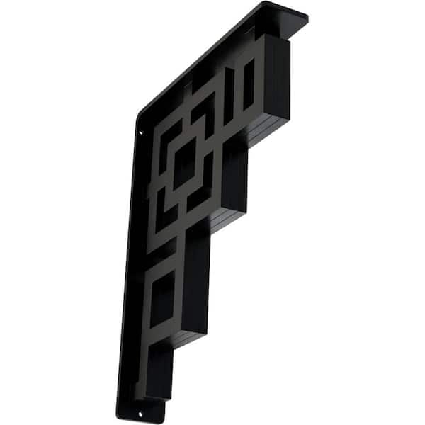 Ekena Millwork 2 in. x 12 in. x 10 in. Wrought Iron Triple Center Brace Eris Bracket