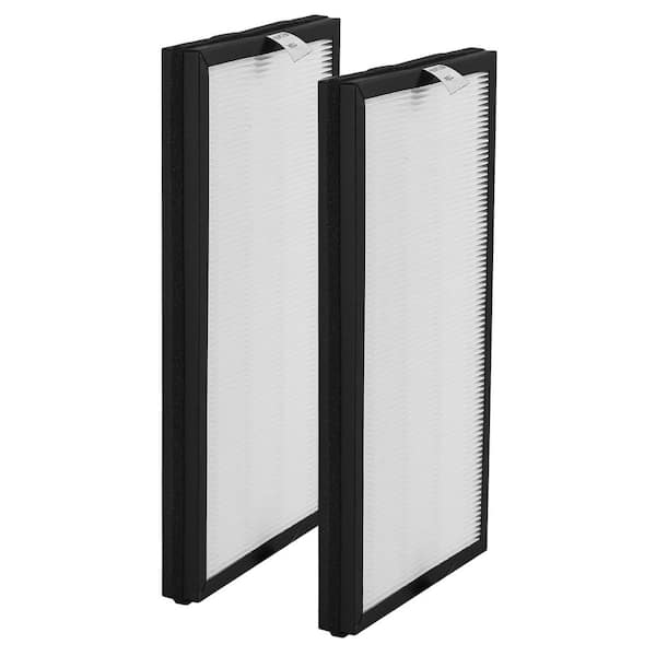 HEPA Room Air Purifier Replacement Filter, 1-Set 2-Pieces for 2152 sq. ft. Air Purifier for Wildfire,Smoke,Pollen(White)