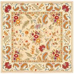 Chelsea Ivory 8 ft. x 8 ft. Square Border Area Rug