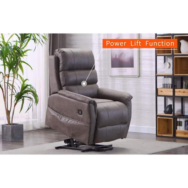 lifesmart power lift chair with heat and massage in gray