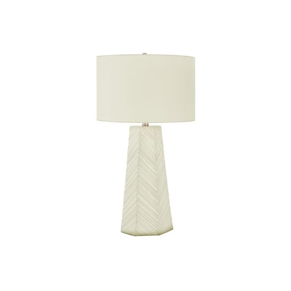 Jushua Contemporary 29 in. H Table Lamp with White Shade White Ceramic Task and Reading