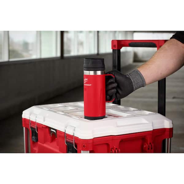 Milwaukee PACKOUT Red 18 Oz. Insulated Mug with Sip Lid (2-Pack
