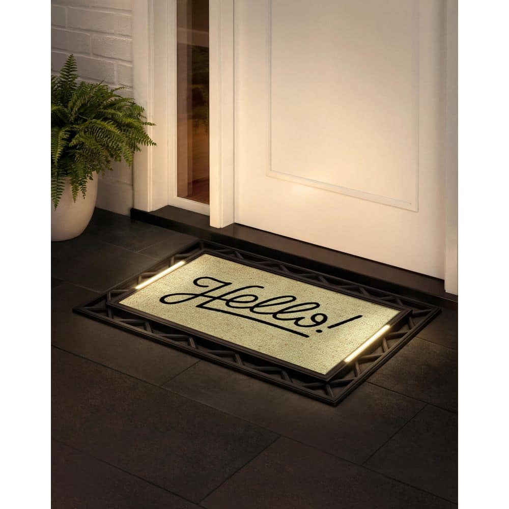 BriteStep Botanical 38 in. x 26.5 in. Pressure-Activated, Wireless, Auto Shut-Off, Indoor/Outdoor LED Door Mat price history on PriceWatchPro