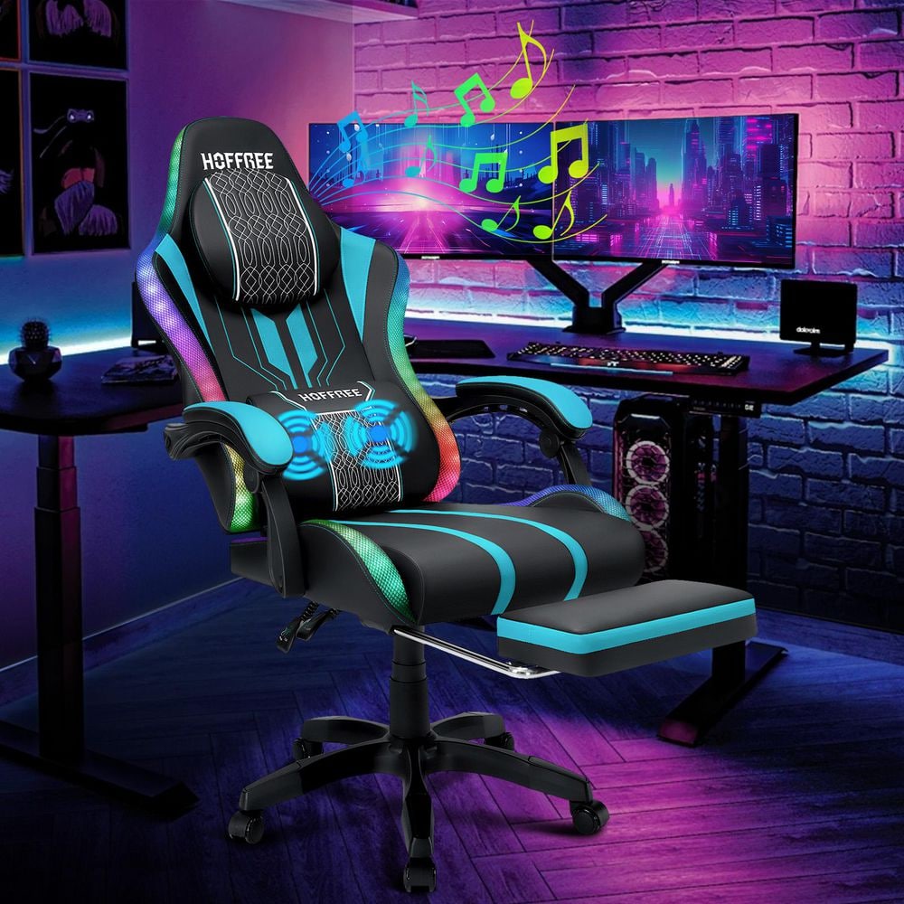 Gaming Chair Best Chair For Sitting All Day Hoffree Faux Leather