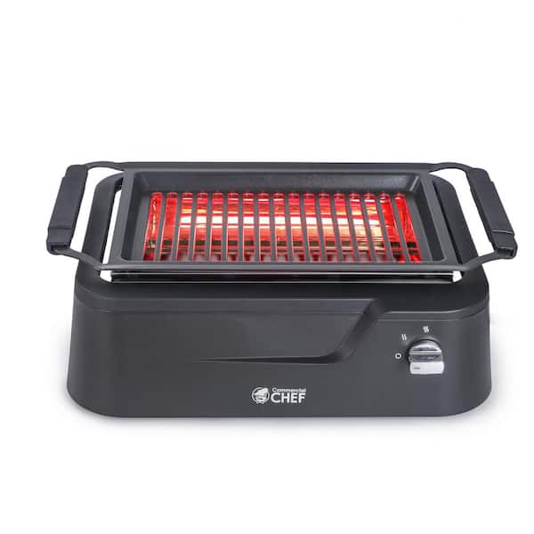 Commercial CHEF 151 sq. in. Black Indoor Infrared Grill