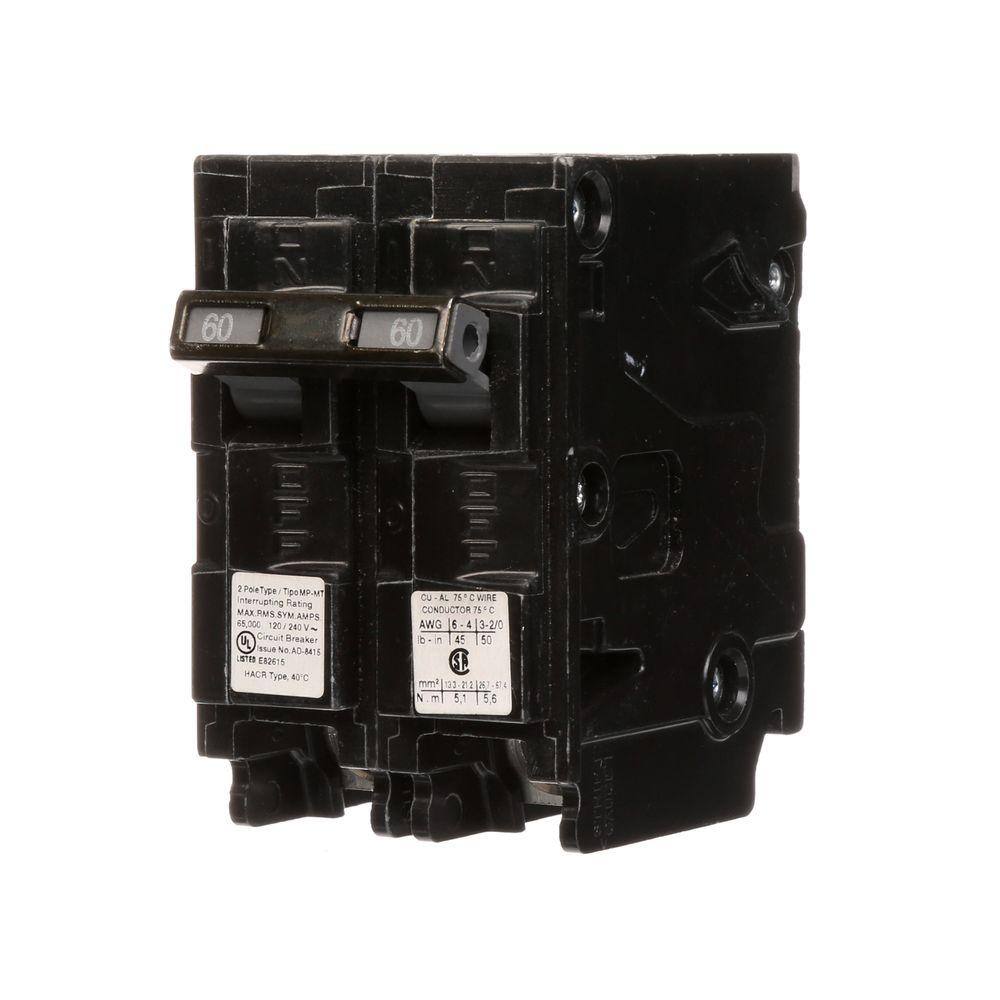 Murray MP360ST 240-Volt type MP-T 60-Amp Circuit Breaker with 120-Volt Shunt Trip Three pole