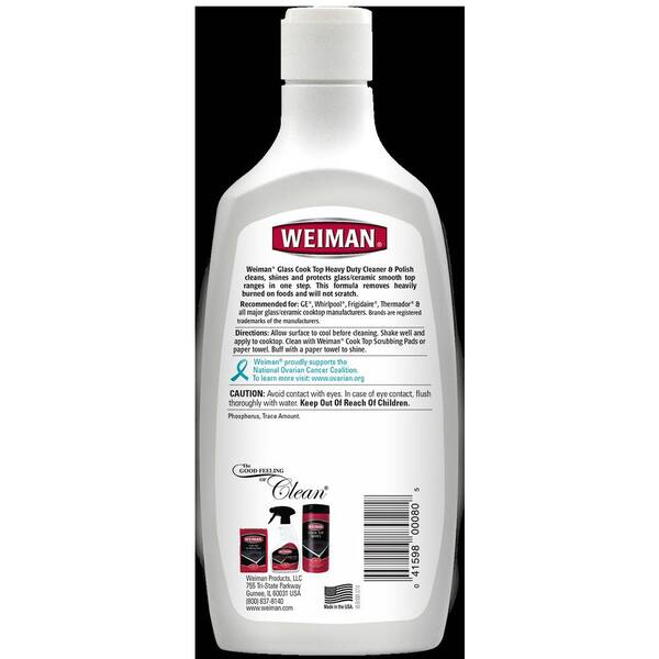 weiman glass cook top cleaner & polish 20 oz