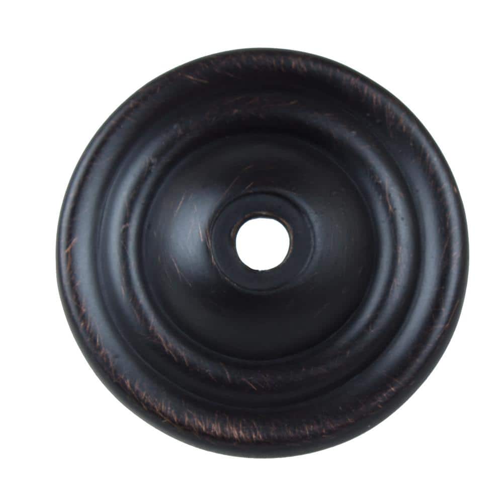 1-1/2 in. Oil Rubbed Bronze Round Thin Classic Cabinet Knob Backplate (10-Pack) price history on PriceWatchPro