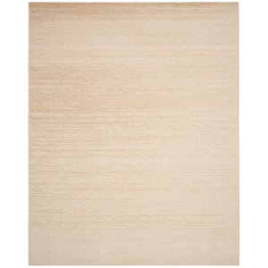 Adirondack Modern Solid 8 ft. x 10 ft. Champagne/Cream Living Room/Dining Room Area Rug