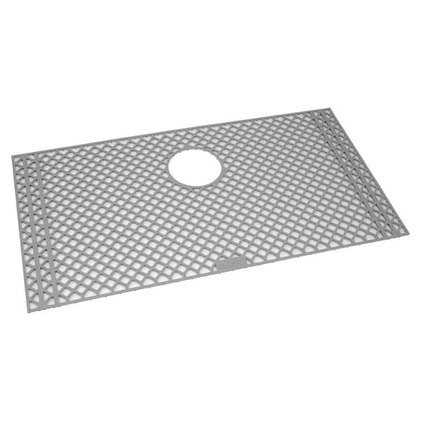 27.82 in. L x 15.75 in. W Sink Accessory Bottom Grid in Gray Silicone-RVA48310GR