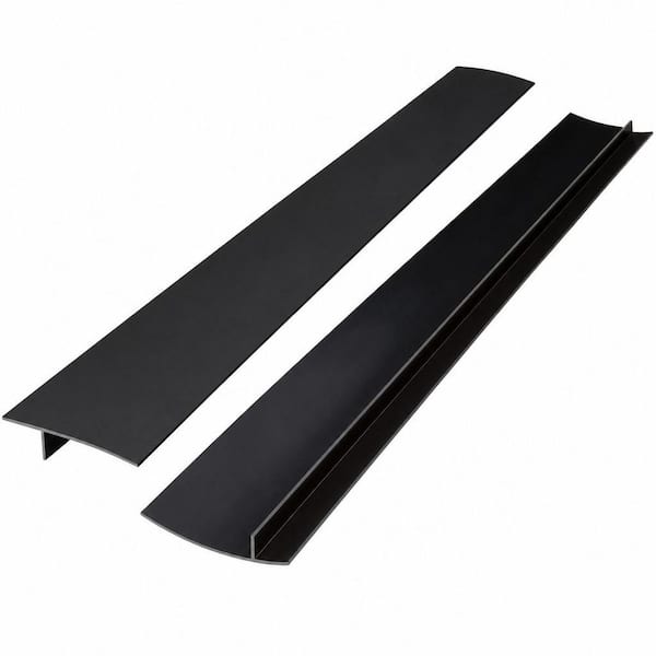 2-Pack 25 in. L Black Silicone Stove Counter Gap Cover, Stove Gap Filler, Heat Resistant Gap Guards, Dishwasher Safe