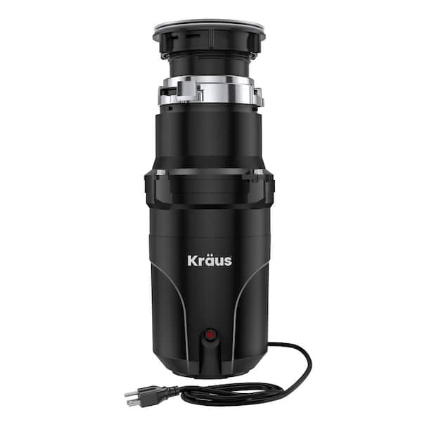 KRAUS WasteGuard High-Speed 1/3 HP Continuous Feed Ultra-Quiet Motor Garbage Disposal